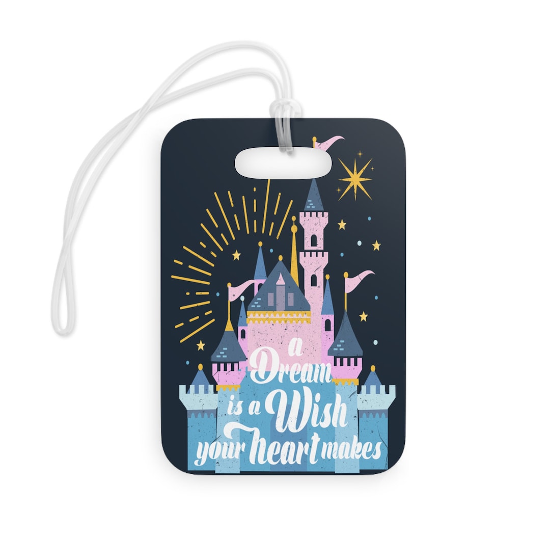 Personalized Acrylic Disney Luggage Tag, Disneyland Luggage Tag With