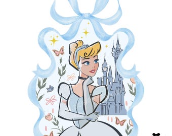 Cinderella PNG, Cinderella Coquette Bow Digital Download, Mary Blair Style Cinderella Png, Princess Png for Family Vacation Disneyland