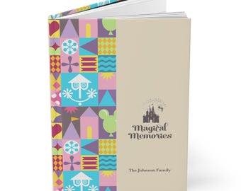 Diario personalizado para fanáticos de Disneyland, diario de tapa dura con recuerdos mágicos, regalo para la familia Disney, diario de vacaciones personalizado en DisneyWorld