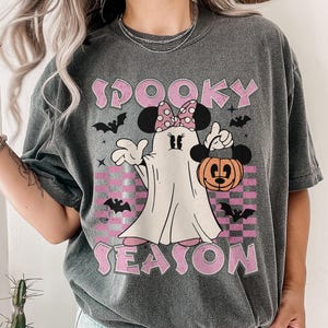 Spooky Season Minnie Ghost Halloween PNG, Disney Halloween Mouse Digital Download Preppy Spooky Minnie Halloween Png for Disney trip