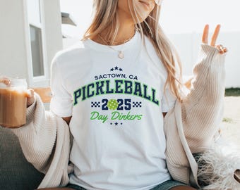 Leuk Team Pickleball T-shirt voor dames - Gepersonaliseerde Pickleball-kleding - Perfect cadeau voor Pickleball-liefhebbers - Casual Pickleball-kleding