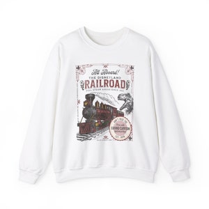 All Aboard Disneyland Railroad Unisex Crewneck-tröja - Perfekt för din Disneyland-semester, Disneyland Ride-tröja för Disney-fans White