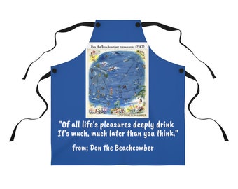 Don the Beachcomber apron - 1943! -  Perfect for Jimmy Buffett fans!