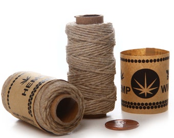 HEMP WICK CORD mini spool - Bees wax Hemp Cord