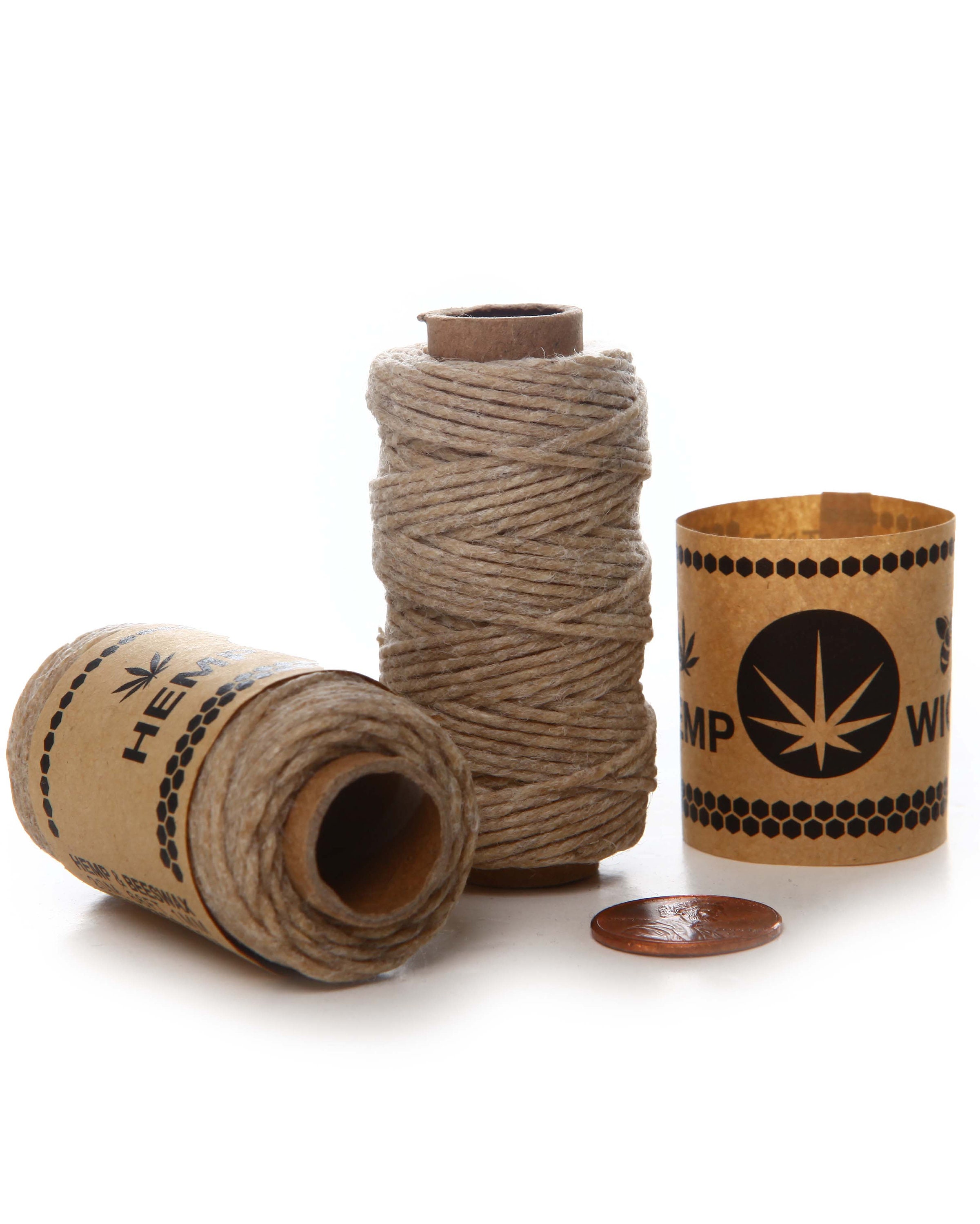 HEMP WICK CORD Mini Spool Bees Wax Hemp Cord 