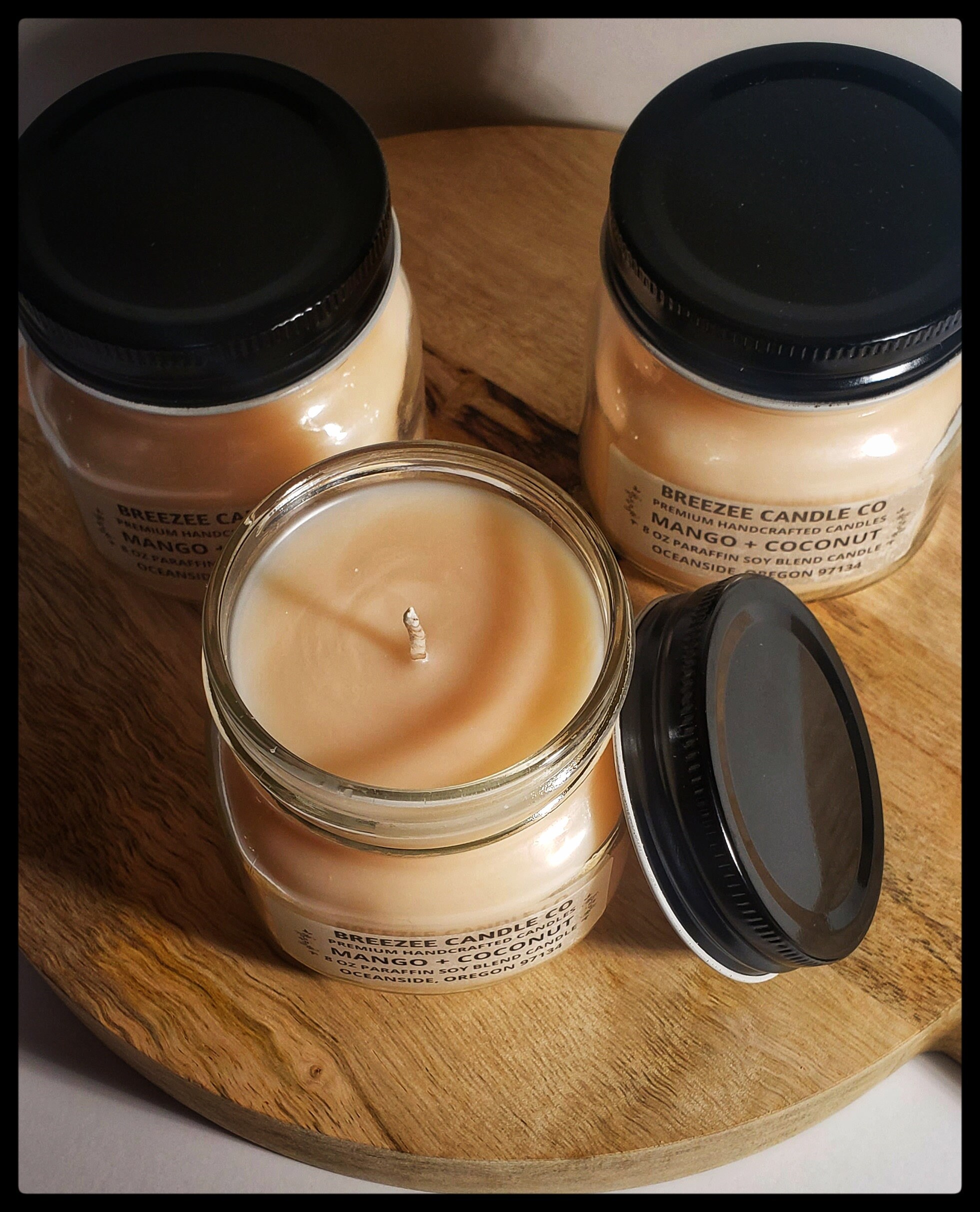 Mango Coconut Tropical Candle Scent 8 oz 12 oz Soy Wax Blend Etsy