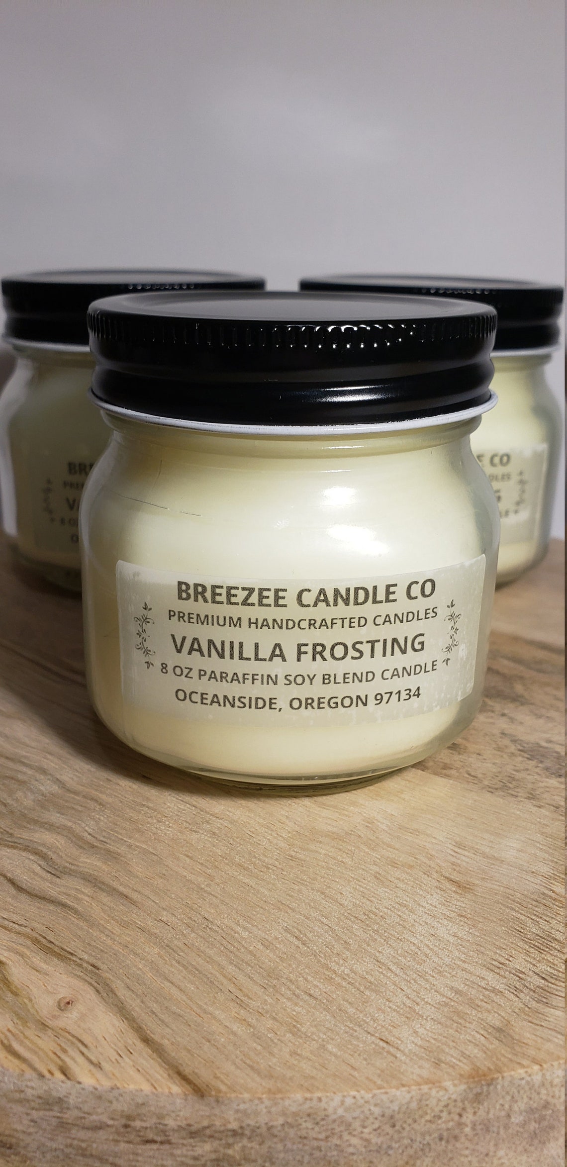 Vanilla Frosting Candle 8 oz 12 oz Soy Wax Blend Warm Etsy