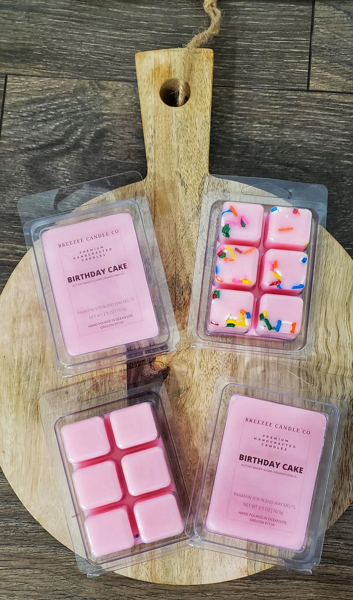 Birthday Cake Wax Melts Tarts Pink Sprinkles Cake Scented Wax Etsy