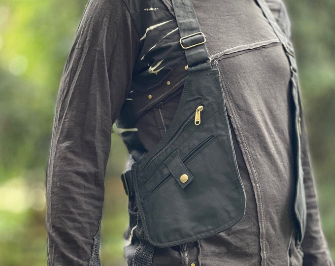 Holster bag >>> 3 colors plain >> Holster vest, revolver bag, shoulder holster >> JUNGLE, Psy Trance, Freak, Festival Clothing