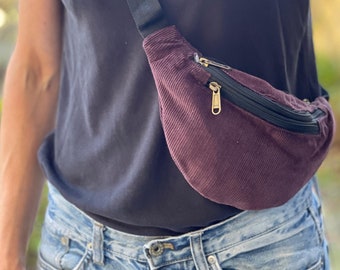 Fine Cord Belt Bag GANJEE >> 4 Colors > JUNGLE, Goa, Psy Trance, Freak, Fanny Pack, Belly Bag, Hip Bag, Festival Clothing
