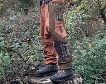 Aladin pants for men >>> HARI FREAK >> orange crazy color combination - JUNGLE - Dancing - Chilling - Goa - Apocalypse - Mad Max