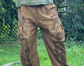 Pantaloni harem leggeri, pantaloni da yoga // Stampa, ariosi e casual // 5 colori // JUNGLE, abbigliamento da festival, danza, relax, Goa, mostro, yoga