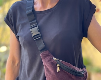 Fine Cord Belt Bag GANJEE >> 4 Colors > JUNGLE, Goa, Psy Trance, Freak, Fanny Pack, belly bag, hip bag, Festival Clothing