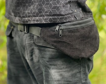 Corduroy Belt Bag GANJEE Wide-Ribbed >> 5 Earth Colors > JUNGLE Shop, Goa Psy Trance, Freak, Fanny Pack, Belt Bag, Hip Bag, Festival Clothing