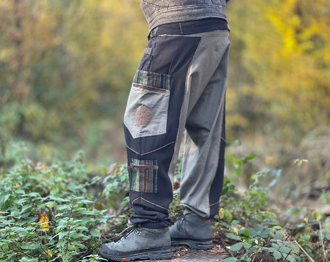 Aladin pants for men >>> HARI FREAK >> 2 crazy color combinations - JUNGLE - Dancing - Chilling - Goa - Apocalypse - Mad Max