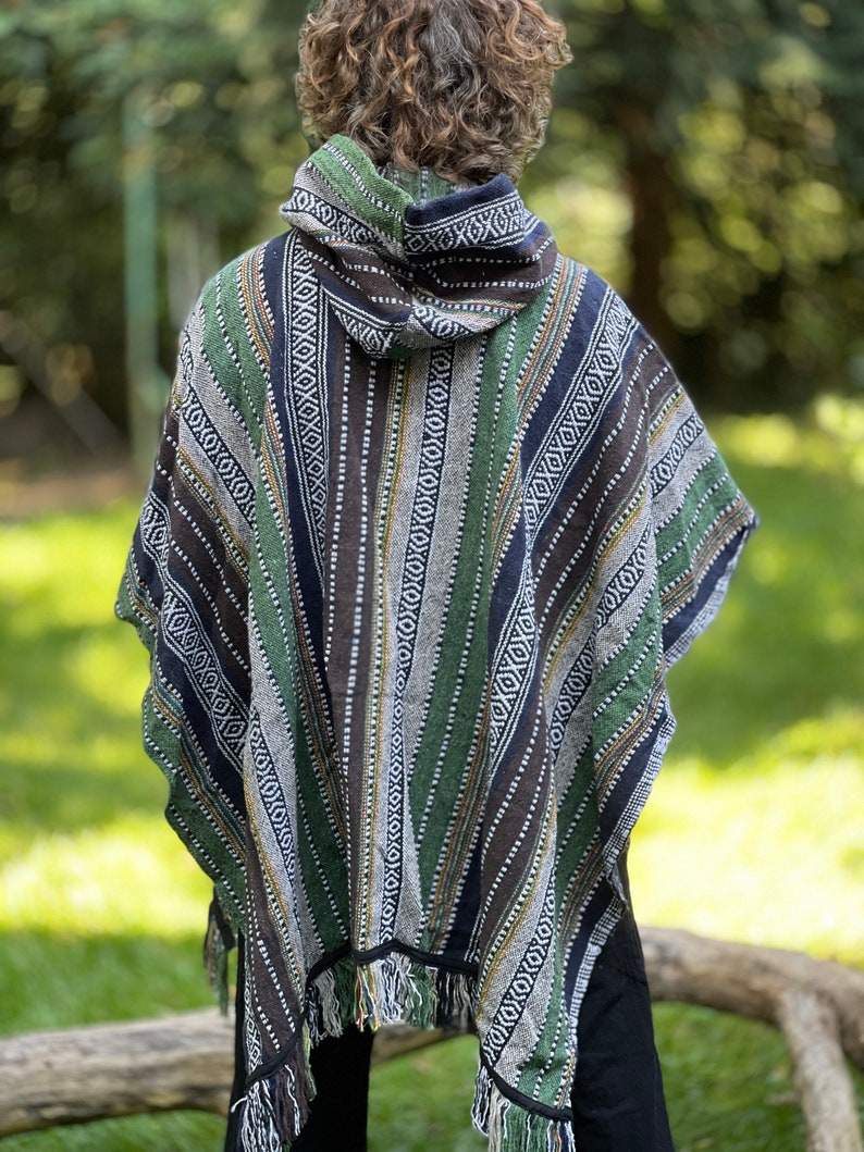 Großer Kapuzen Poncho Gheri 2 Farbvariationen JUNGLE FestivalEthnoGypsyFreak zdjęcie 3