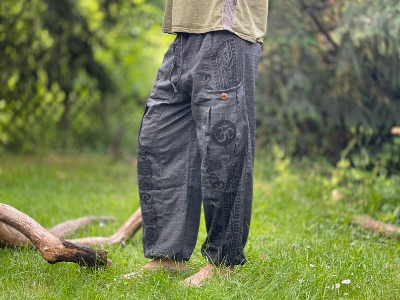 Sarouel léger, pantalon de yoga // Imprimé, aéré et décontracté // 5 couleurs // JUNGLE, vêtements de festival, danse, chilling, Goa, freak, yoga image 4