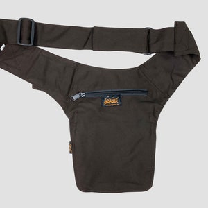 Belt bag halter bag BILLIE black, olive, brown with ethnic detail spacious halter belt JUNGLE Goa bum bag image 9