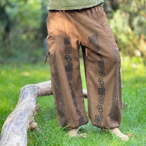 Pantaloni harem, pantaloni da yoga con lunghezza delle gambe regolabile // Stampati e traspiranti // 5 colori // GIUNGLA, abbigliamento da festival, ballo, relax, Goa, freak, yoga