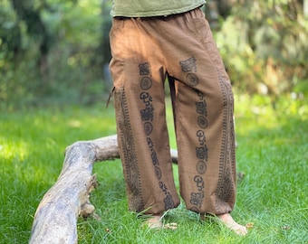 Pantalones harén, pantalones de yoga longitud de pierna ajustable // Estampado y aireado // 5 colores // JUNGLE, ropa de festival, baile, relajación, Goa, freak, yoga