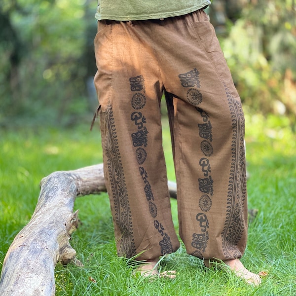 Harem pants, yoga pants adjustable leg length // Print and airy // 5 colors // JUNGLE, festival clothing, dancing, chilling, Goa, freak, yoga