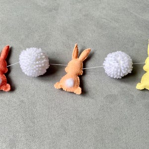 Handsewn Felt Bunny Garland, Pastel Easter Nursery Decor - Etsy