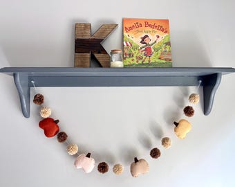 Felt Fall Pumpkin Garland for Fall Decor, Fall Pumpkin Baby Shower Party Decor