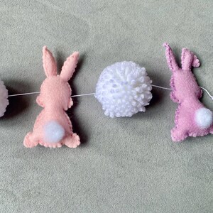 Handsewn Felt Bunny Garland, Pastel Easter Nursery Decor - Etsy