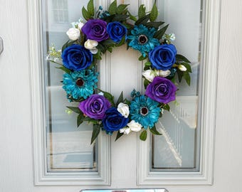 DIY Spring Wreath Kit: Artificial Flowers Craft Set