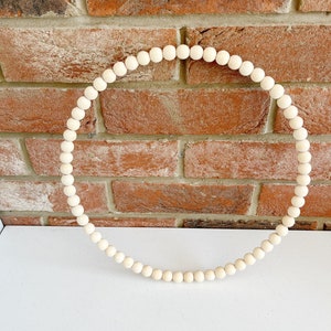 Bead wreath, hoop wreath, wooden wreath ring, wreath making supplies, wreath base, wreath making
