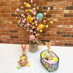 Easter Egg Tree: Pastel Spring Decor, Bunny Ornament