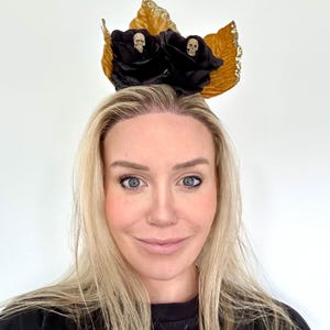 Halloween headband women, Halloween costume, Halloween headpiece, gothic accessories, Halloween crown, gothic headband, day of the dead