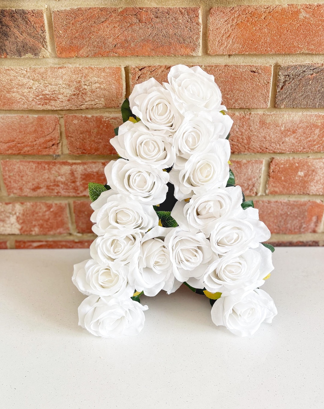 Funeral Flower Letter Tribute: Artificial Rose Arrangement - Etsy