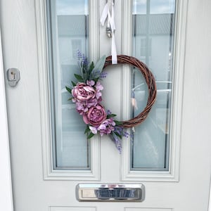 Spring wreath for front door, faux wreath, wreath hanger, wreaths for front door year round, door wreath, summer wreath, outdoor wreath