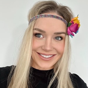 Pride headband, pride headress, rainbow accessories for ladies, rainbow flag, pride flag, festival headband, flower crown