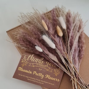 Letterbox Friendly Fluffy Dreamy Pampas 30cm| Gift |  UK | Dried Flower | Personalised message | Gift | Interior Decor | Gift Card