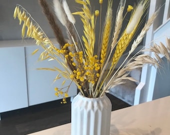 Sunshine Yellow Dried Flowers and Pampas collection | 30cm | free UK postage | Letterbox friendly | Personalised|  Decor | Anniversary Gift