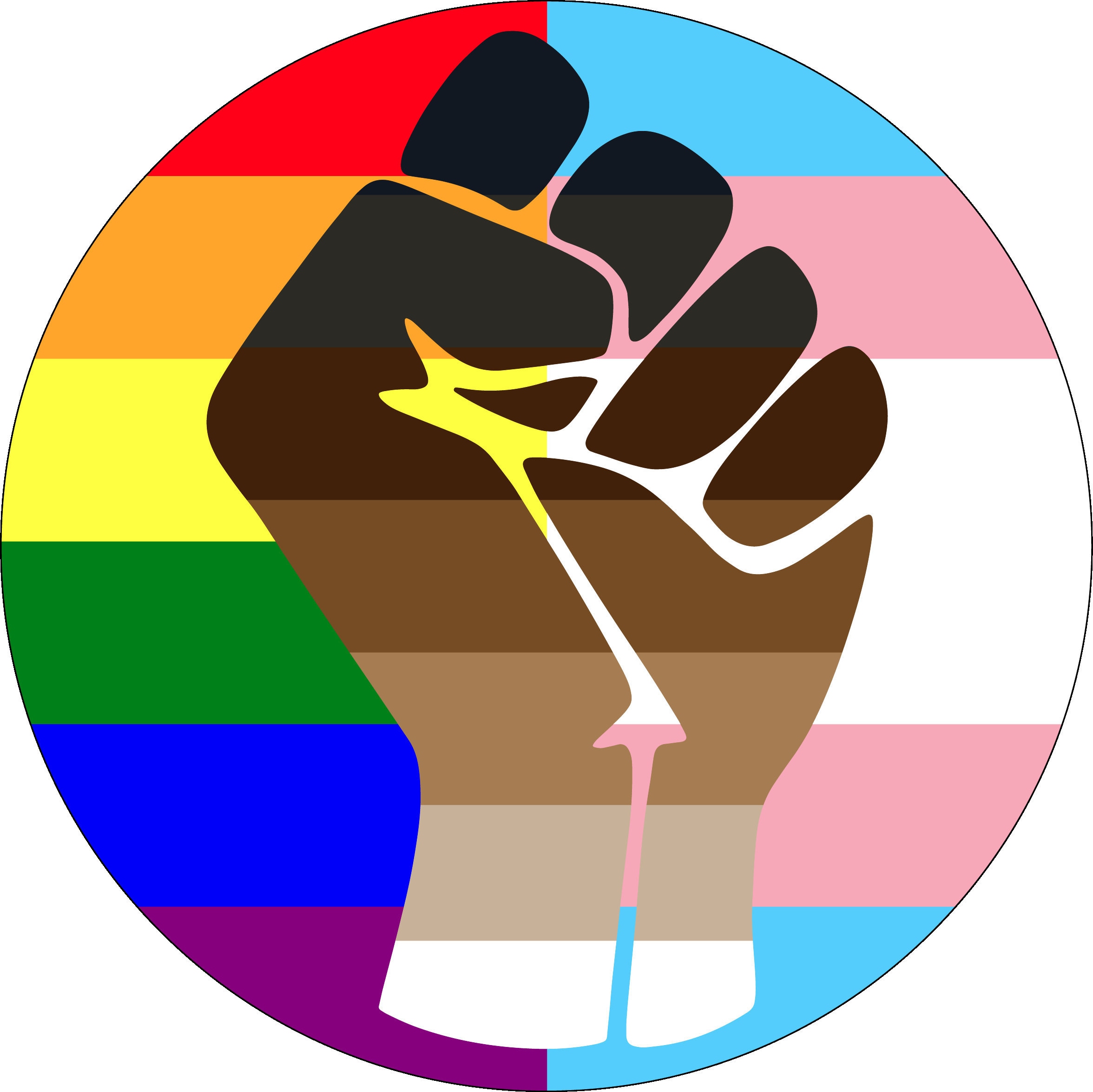 Gay pride Transgender BLM ALM All colors for all people | Etsy