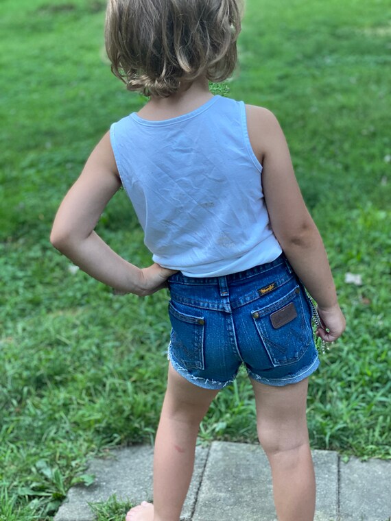 Pantalones cortos de flecos de pedrería Wrangler | Etsy España