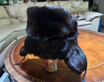 Vintage Faux Fur Trapper Hat Small Made in USA - Etsy display picture 3