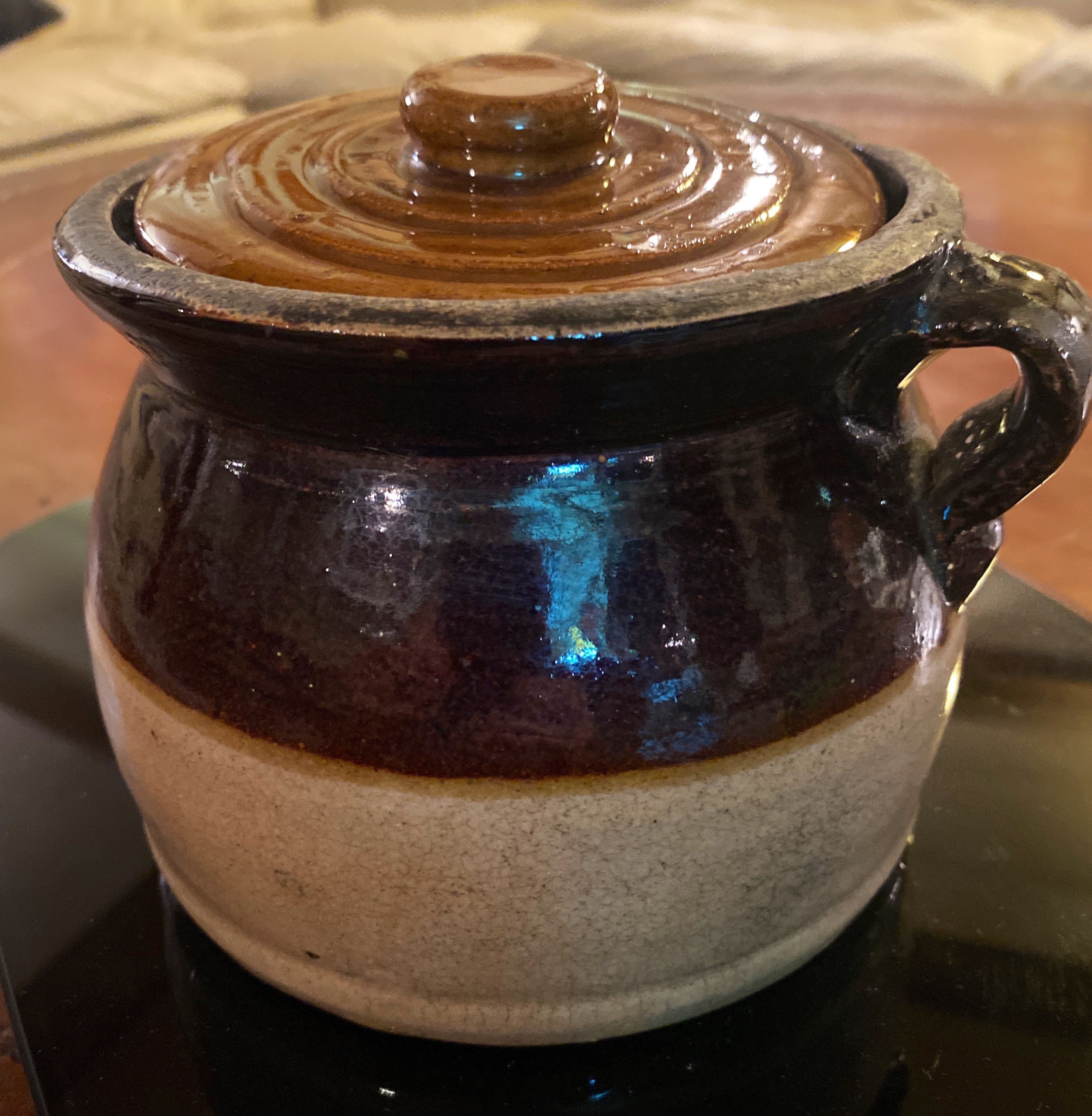Bram Bean Pot - Soup/Stew Pot, 4 qt. - Dark Assalie Brown - Bram