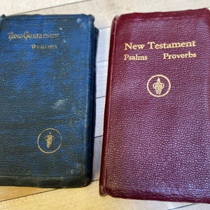 Vintage pocket bibles “ New Testament “