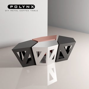 Metall Couchtisch Laserschneiden DXF-Datei, Origami Metallmöbel, Parametrische Möbel, DIY Interieur
