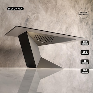 DIY Metal Dining Table Base DXF Template / Polxa Table Base / Lowpoly Metal Table / CNC Plasma or Laser cutting Files