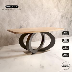Metal Dining Table Base DXF File for Laser cutting or Plasma Cutting/ Rixa Dining Table