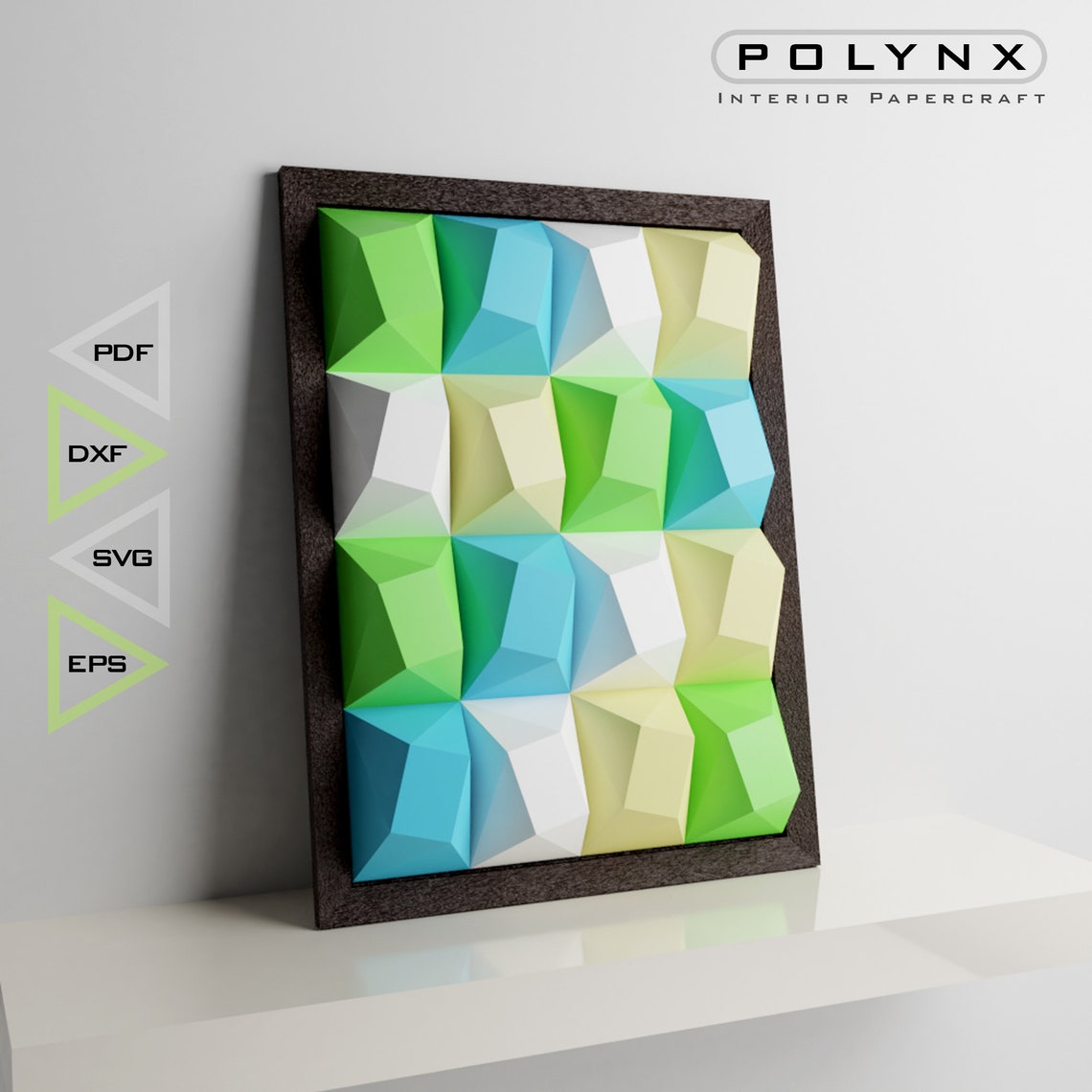 Rectangle Cube Wall Art, 3D Paper Wall Art, Paper Craft, DIY Wall Decor ...