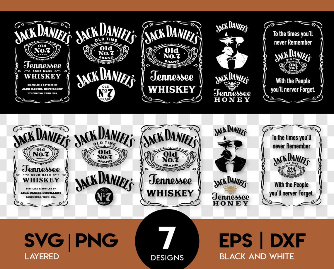 Jack Daniels SVG Whiskey label logo Cut File for cricut | Etsy