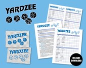 Yardzee SVG, Printable Yardzee score card Game rules Digital logo, DIY Yardzee, PDF Score Sheet, Yathzee, Yard Games, Lawn Games