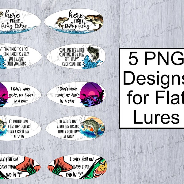 Fishing Lure Designs/Fishing Lure PNG/Sublimation Fishing Lures/Designs for Fishing Lures