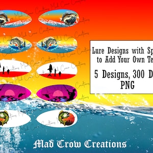 Add Your Own Text Fishing Lure Designs/Fishing Lure PNG/Sublimation Fishing Lures/Designs for Fishing Lures